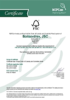 Certificate FSC-C115222 Borisovdrev JSC